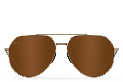 Tangle Free Aviator Hex - Amber Gold Polarized