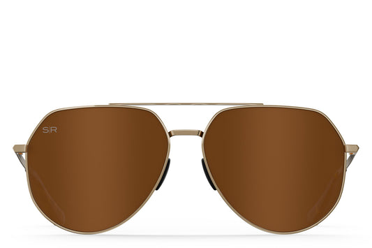 Tangle Free Aviator Hex - Amber Gold Polarized